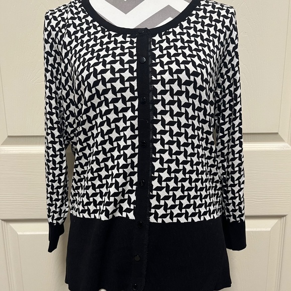 NWT WHBM Geoprint Cardigan - Picture 2 of 4
